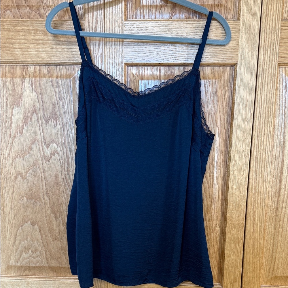 CAbi All Purpose Navy blue Lace Trim Camisole #5915